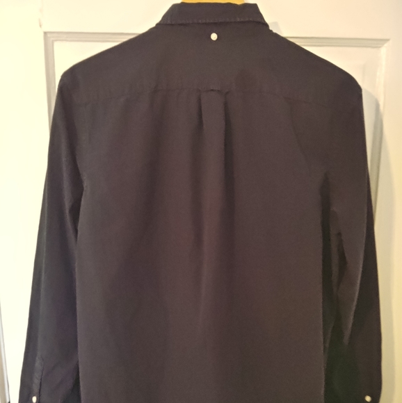 H&M Long sleeve button down (navy blue) - Picture 4 of 4